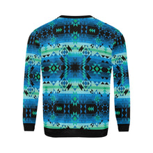 Load image into Gallery viewer, Green Star All Over Print Crewneck Sweatshirt for Men (Model H18) shirt e-joyer 
