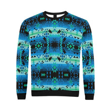 Load image into Gallery viewer, Green Star All Over Print Crewneck Sweatshirt for Men (Model H18) shirt e-joyer 
