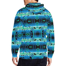 Load image into Gallery viewer, Green Star All Over Print Full Zip Hoodie for Men (Model H14) hoodie e-joyer 
