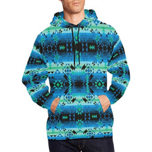 Load image into Gallery viewer, Green Star All Over Print Hoodie for Men (USA Size) (Model H13) All Over Print Hoodie for Men (H13) e-joyer 
