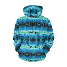 Load image into Gallery viewer, Green Star All Over Print Hoodie for Men (USA Size) (Model H13) All Over Print Hoodie for Men (H13) e-joyer 
