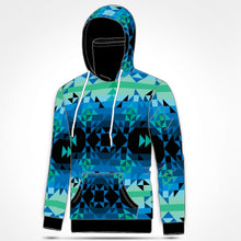 Load image into Gallery viewer, Green Star Hoodie with Face Cover 49 Dzine 
