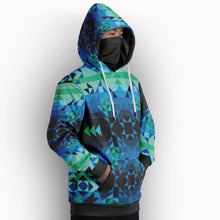 Load image into Gallery viewer, Green Star Hoodie with Face Cover 49 Dzine 
