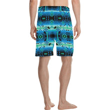 Load image into Gallery viewer, Green Star Men&#39;s All Over Print Casual Shorts (Model L23) short e-joyer 
