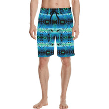 Load image into Gallery viewer, Green Star Men&#39;s All Over Print Casual Shorts (Model L23) short e-joyer 
