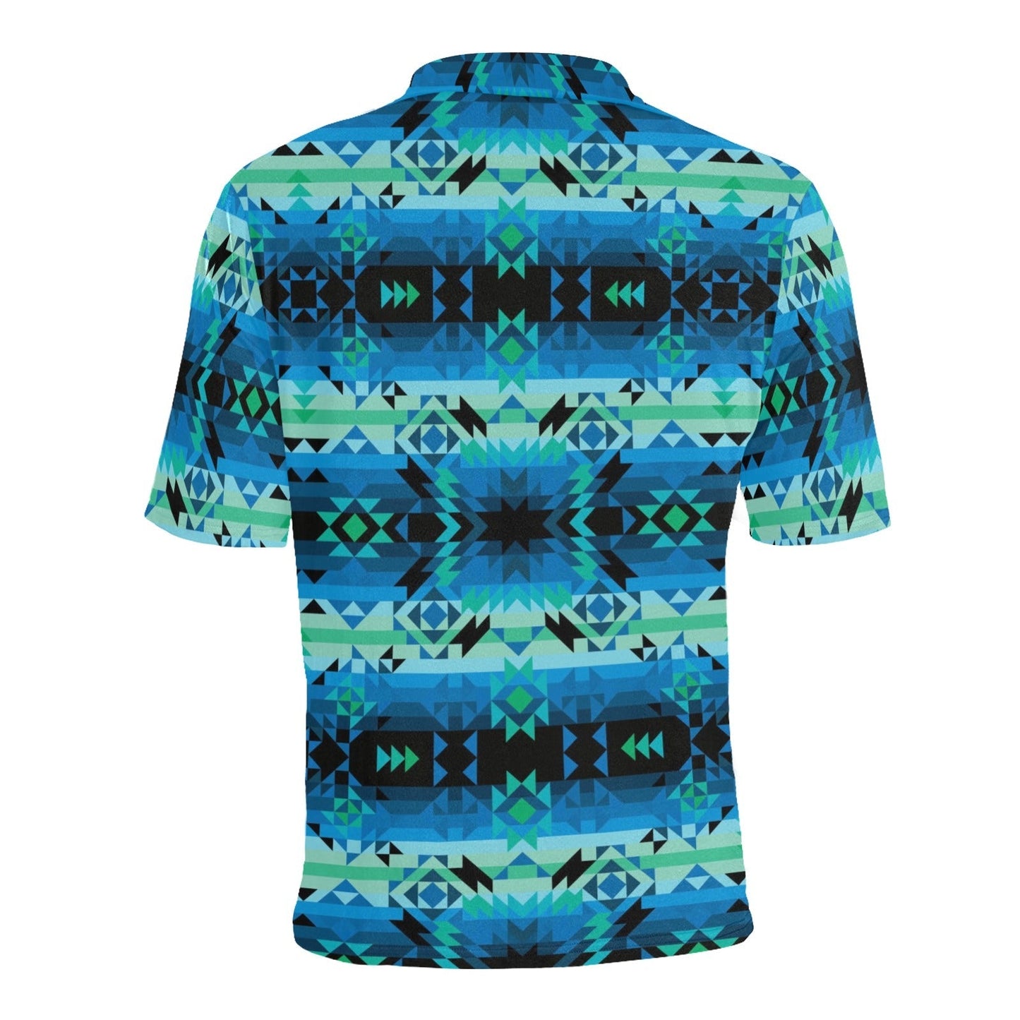 Green Star Men's All Over Print Polo Shirt (Model T55) Men's Polo Shirt (Model T55) e-joyer 