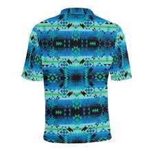 Load image into Gallery viewer, Green Star Men&#39;s All Over Print Polo Shirt (Model T55) Men&#39;s Polo Shirt (Model T55) e-joyer 
