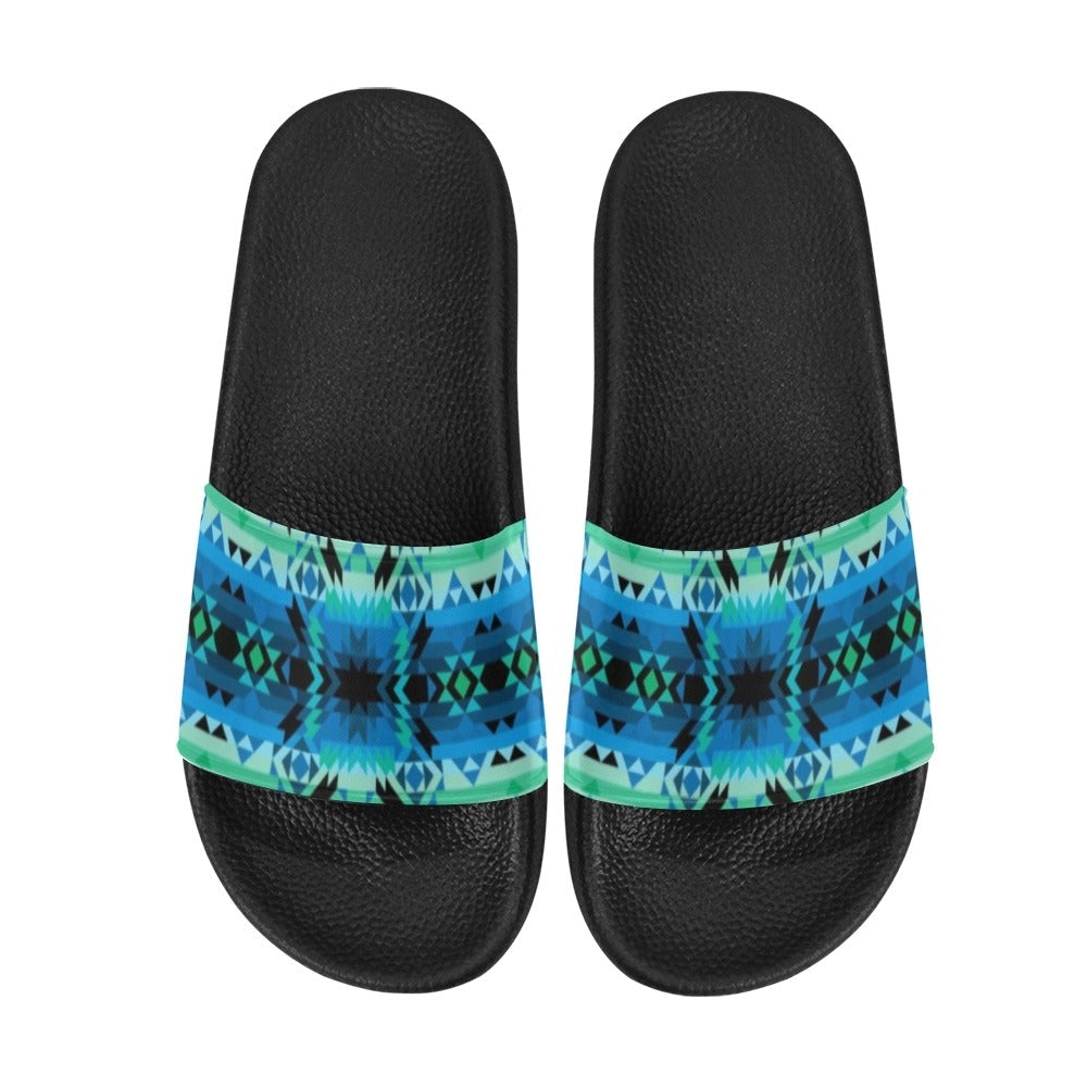 Green Star Slide Sandals by 49 Dzine