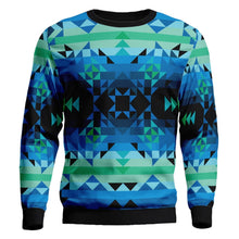 Load image into Gallery viewer, Green Star Unisex Crewneck Long Sleeve Top 49 Dzine 
