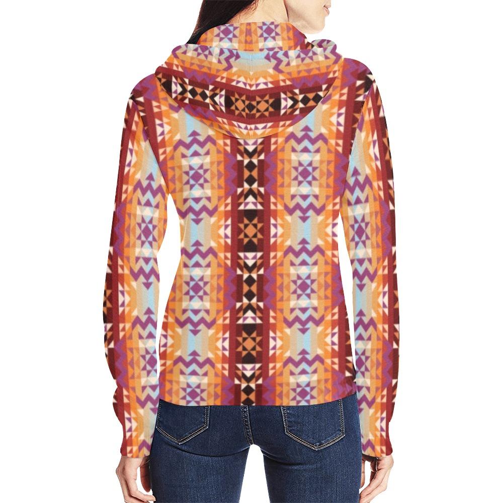 Heatwave All Over Print Full Zip Hoodie for Women (Model H14) All Over Print Full Zip Hoodie for Women (H14) e-joyer 