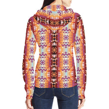 Load image into Gallery viewer, Heatwave All Over Print Full Zip Hoodie for Women (Model H14) All Over Print Full Zip Hoodie for Women (H14) e-joyer 
