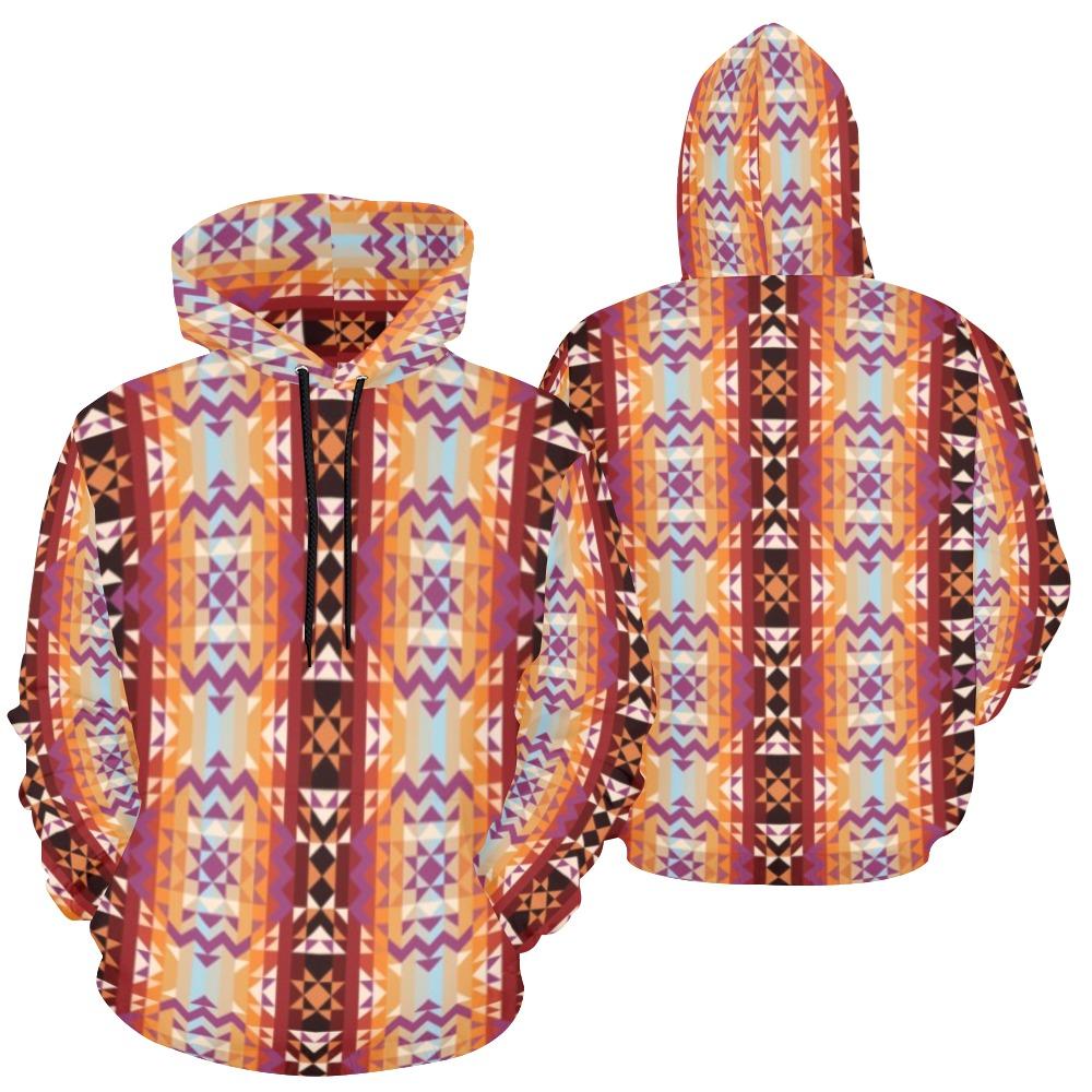 Heatwave All Over Print Hoodie for Women (USA Size) (Model H13) All Over Print Hoodie for Women (H13) e-joyer 