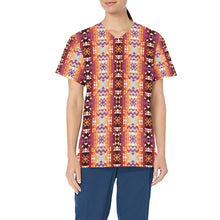 Load image into Gallery viewer, Heatwave All Over Print Scrub Top Scrub Top e-joyer 
