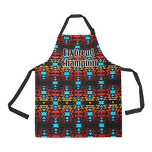 Load image into Gallery viewer, Hoodie Front Black Fire and Sky Frybread Champion All Over Print Apron All Over Print Apron e-joyer 
