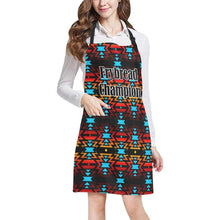 Load image into Gallery viewer, Hoodie Front Black Fire and Sky Frybread Champion All Over Print Apron All Over Print Apron e-joyer 
