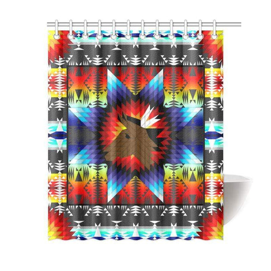 Horse with Feathers Star Shower Curtain 60"x72" Shower Curtain 60"x72" e-joyer 