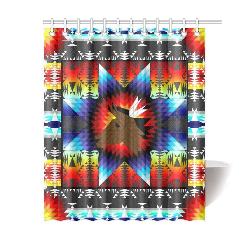 Horse with Feathers Star Shower Curtain 60