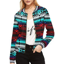 Load image into Gallery viewer, In Between Two Worlds All Over Print Bomber Jacket for Women (Model H21) All Over Print Bomber Jacket for Women (H21) e-joyer 
