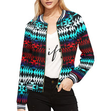 Load image into Gallery viewer, In Between Two Worlds All Over Print Bomber Jacket for Women (Model H21) All Over Print Bomber Jacket for Women (H21) e-joyer 
