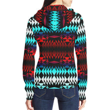 Load image into Gallery viewer, In Between Two Worlds All Over Print Full Zip Hoodie for Women (Model H14) All Over Print Full Zip Hoodie for Women (H14) e-joyer 
