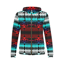 Load image into Gallery viewer, In Between Two Worlds All Over Print Full Zip Hoodie for Women (Model H14) All Over Print Full Zip Hoodie for Women (H14) e-joyer 
