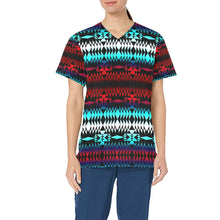 Load image into Gallery viewer, In Between Two Worlds All Over Print Scrub Top Scrub Top e-joyer 
