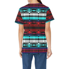 Load image into Gallery viewer, In Between Two Worlds All Over Print Scrub Top Scrub Top e-joyer 
