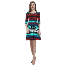 Load image into Gallery viewer, In Between Two Worlds Tethys Half-Sleeve Skater Dress(Model D20) Tethys Half-Sleeve Skater Dress (D20) e-joyer 
