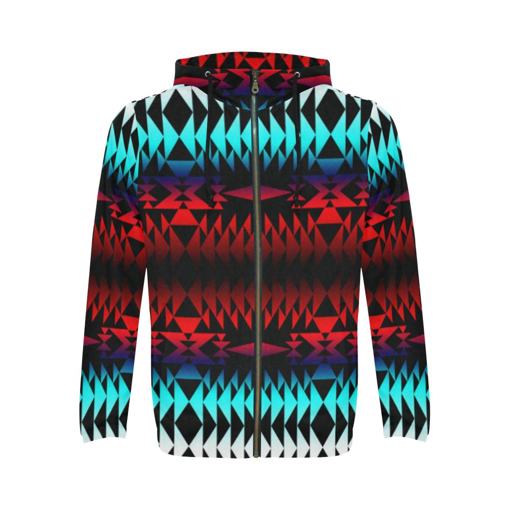 In Between Two Worlds Zip Hoodie by 49 Dzine