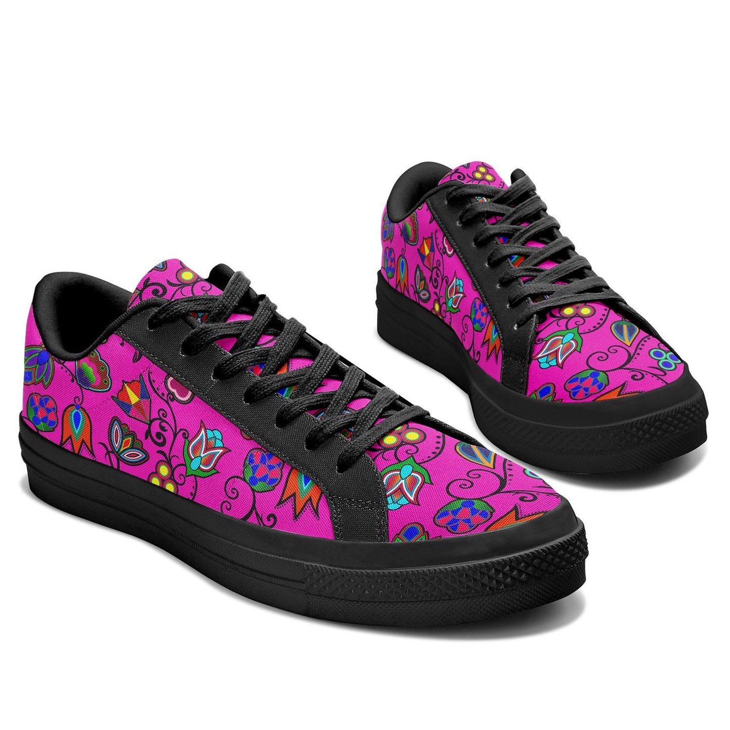 Indigenous Paisley Aapisi Low Top Canvas Shoes Black Sole 49 Dzine 