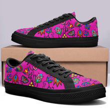 Load image into Gallery viewer, Indigenous Paisley Aapisi Low Top Canvas Shoes Black Sole 49 Dzine 
