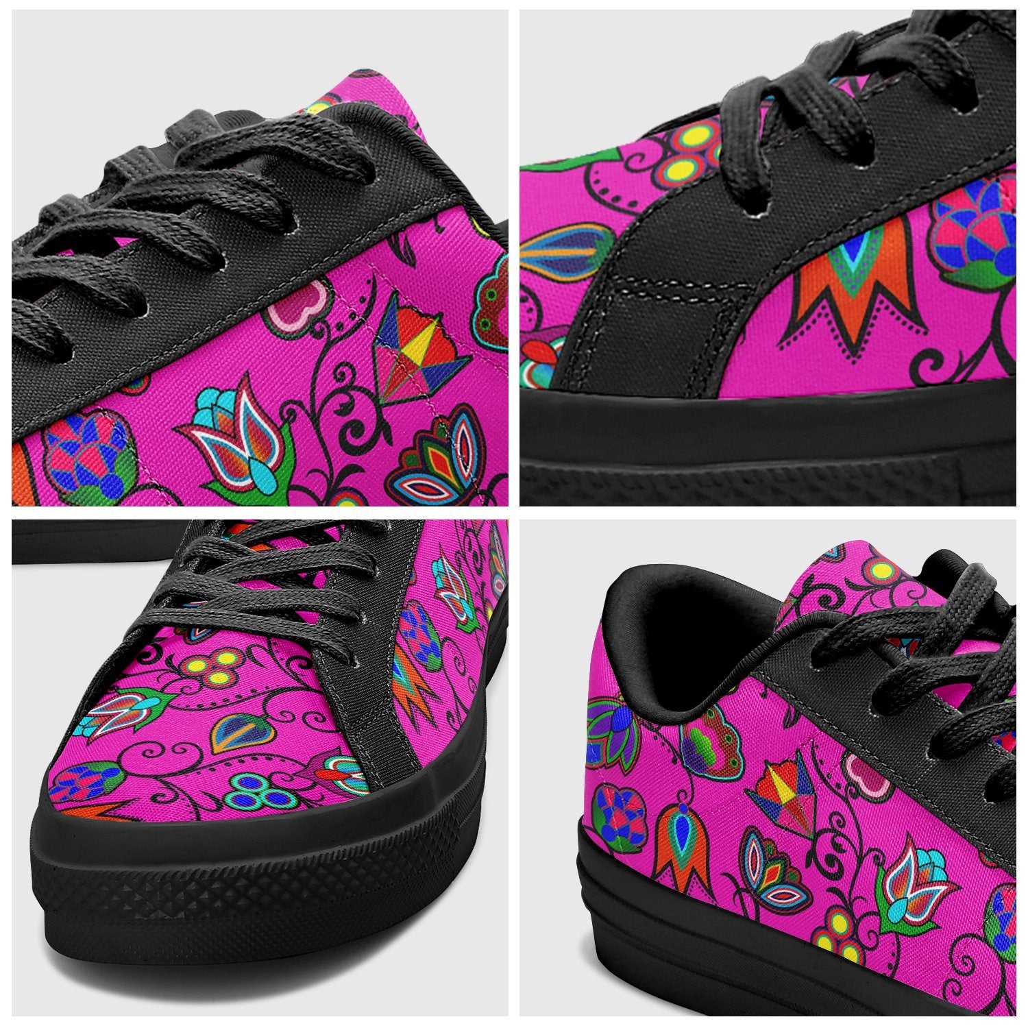 Indigenous Paisley Aapisi Low Top Canvas Shoes Black Sole 49 Dzine 