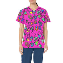 Load image into Gallery viewer, Indigenous Paisley All Over Print Scrub Top Scrub Top e-joyer 
