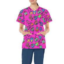 Load image into Gallery viewer, Indigenous Paisley All Over Print Scrub Top Scrub Top e-joyer 
