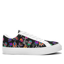 Load image into Gallery viewer, Indigenous Paisley Black Aapisi Low Top Canvas Shoes White Sole 49 Dzine 
