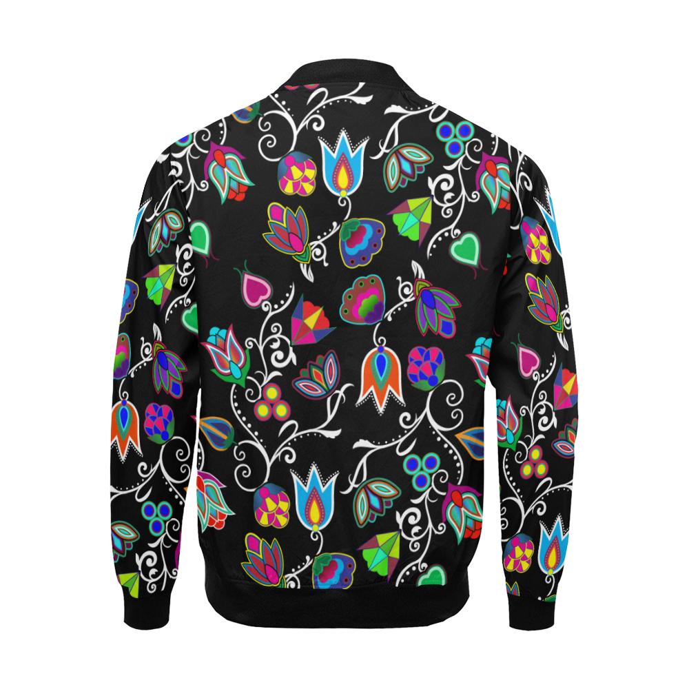 Indigenous Paisley Black All Over Print Bomber Jacket for Men/Large Size (Model H19) All Over Print Bomber Jacket for Men/Large (H19) e-joyer 