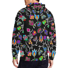 Load image into Gallery viewer, Indigenous Paisley Black All Over Print Full Zip Hoodie for Men (Model H14) All Over Print Full Zip Hoodie for Men (H14) e-joyer 
