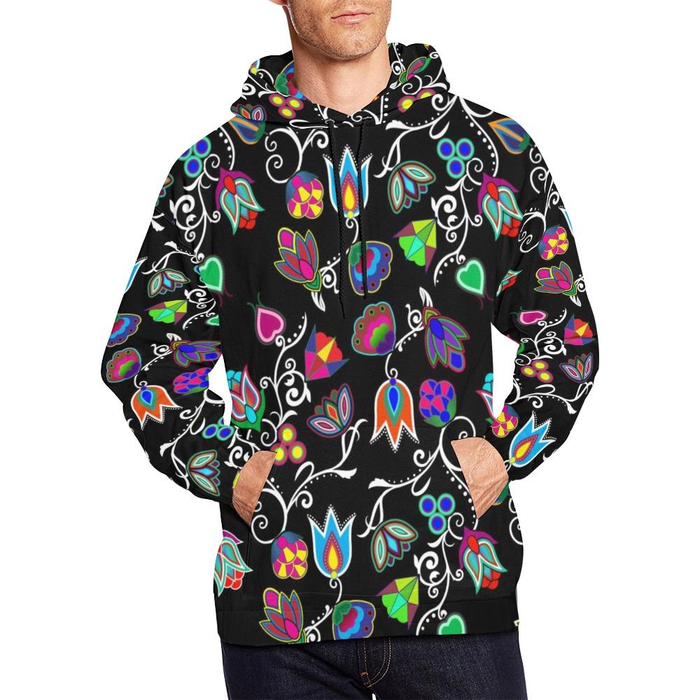 Indigenous Paisley Black All Over Print Hoodie for Men (USA Size) (Model H13) All Over Print Hoodie for Men (H13) e-joyer 