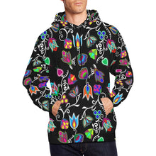 Load image into Gallery viewer, Indigenous Paisley Black All Over Print Hoodie for Men (USA Size) (Model H13) All Over Print Hoodie for Men (H13) e-joyer 
