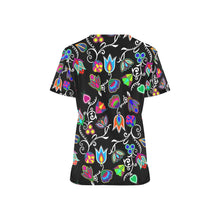 Load image into Gallery viewer, Indigenous Paisley Black All Over Print Scrub Top Scrub Top e-joyer 
