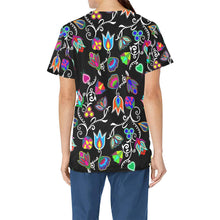 Load image into Gallery viewer, Indigenous Paisley Black All Over Print Scrub Top Scrub Top e-joyer 
