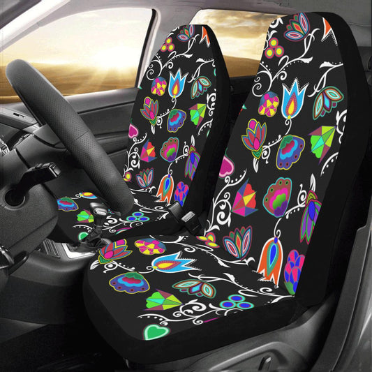 Indigenous Paisley - Black Car Seat Covers (Set of 2) Car Seat Covers e-joyer 