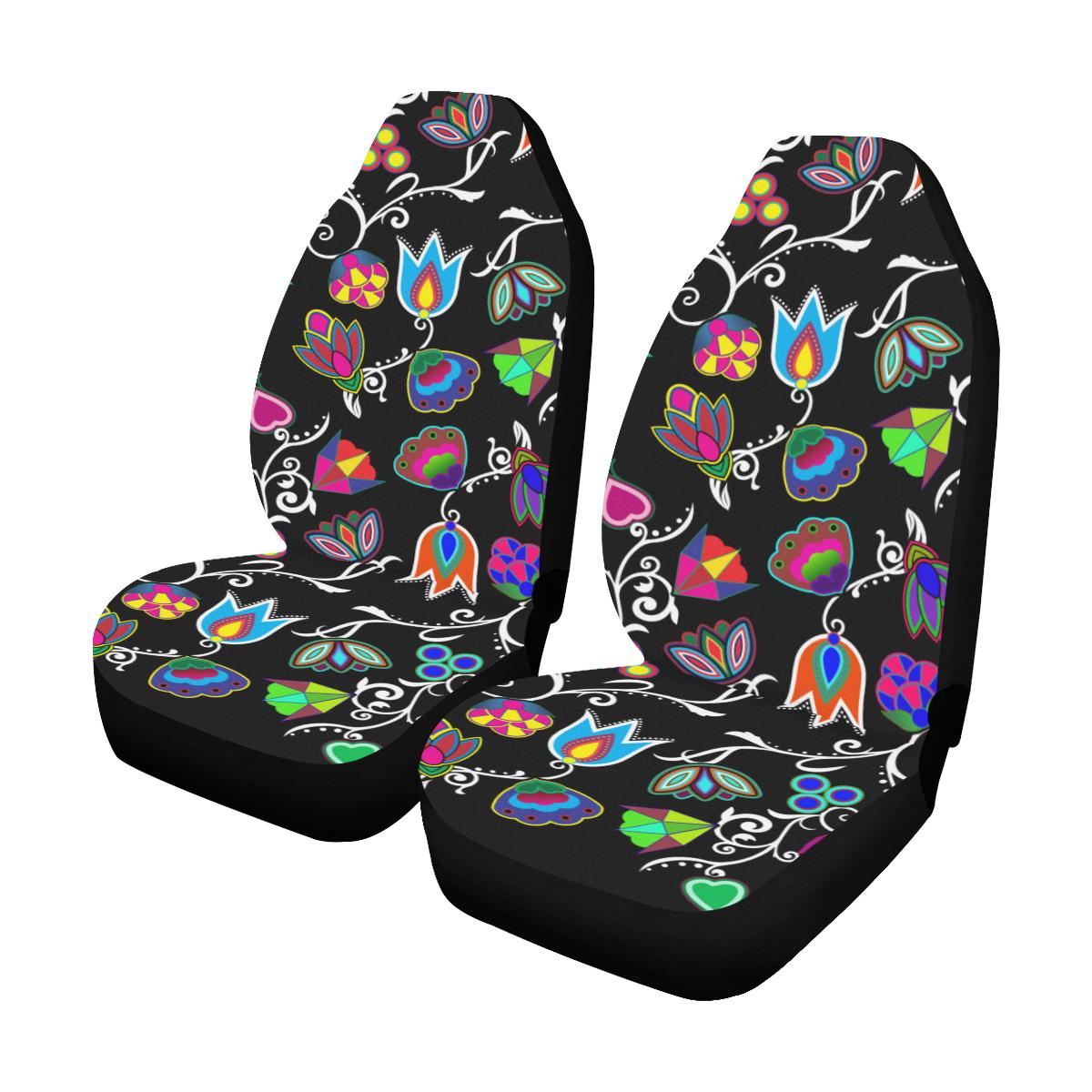 Indigenous Paisley - Black Car Seat Covers (Set of 2) Car Seat Covers e-joyer 