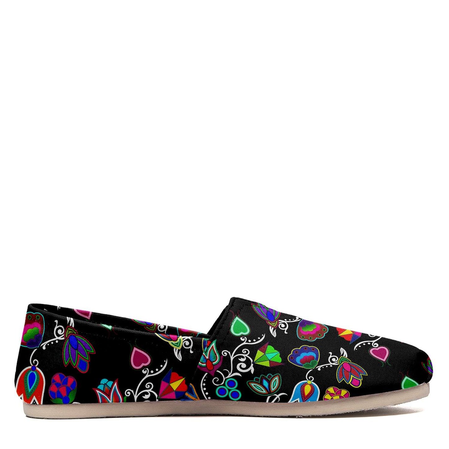 Indigenous Paisley Black Casual Unisex Slip On Shoe Herman 