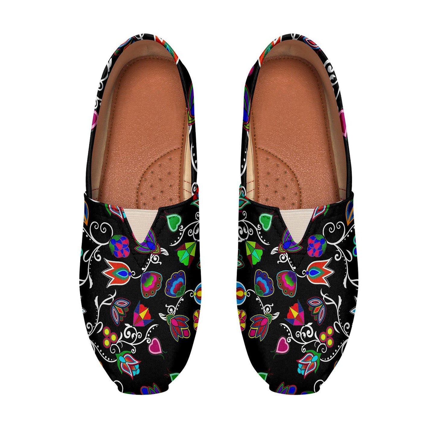 Indigenous Paisley Black Casual Unisex Slip On Shoe Herman 