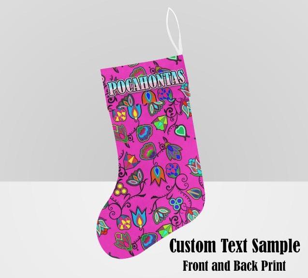 Indigenous Paisley Black Christmas Stocking Christmas Stocking e-joyer 