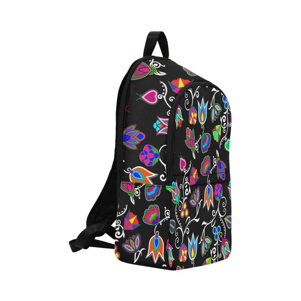 Indigenous Paisley Black Fabric Backpack for Adult (Model 1659) Casual Backpack for Adult (1659) e-joyer 