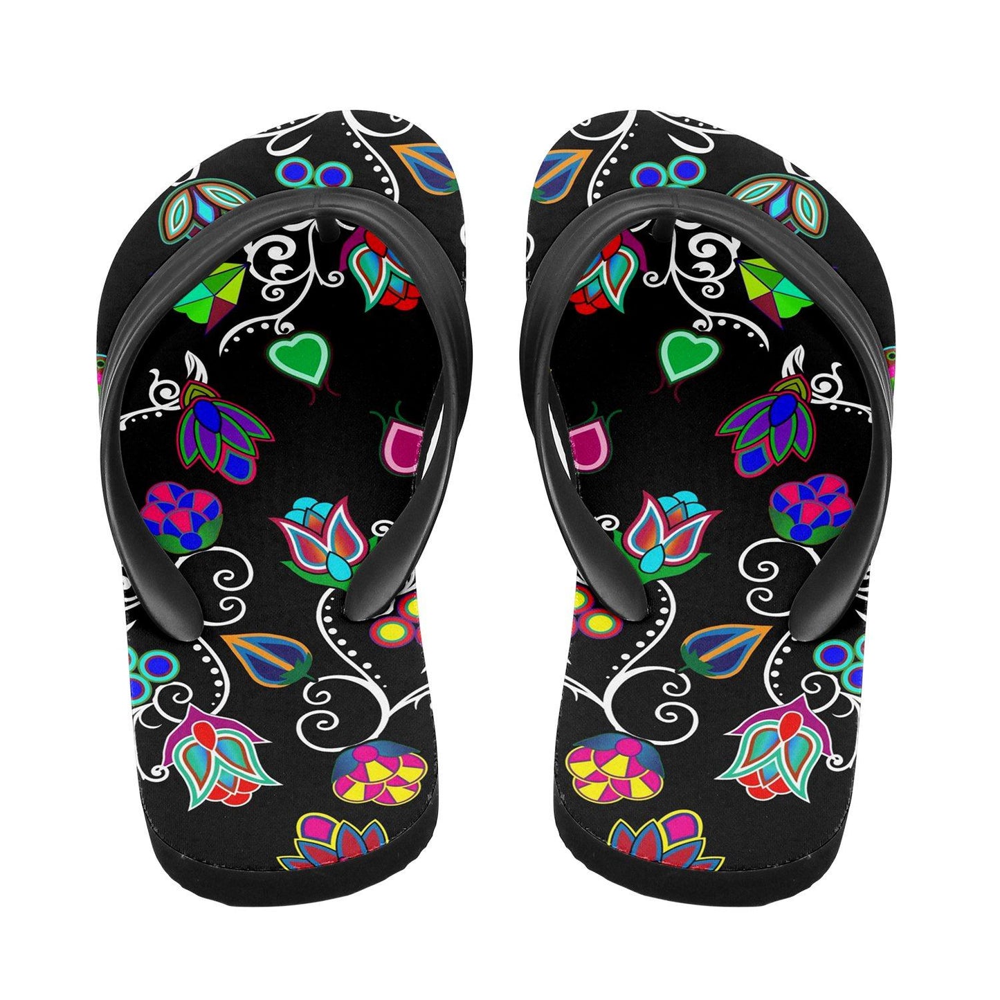 Indigenous Paisley Black Flip Flops 49 Dzine 