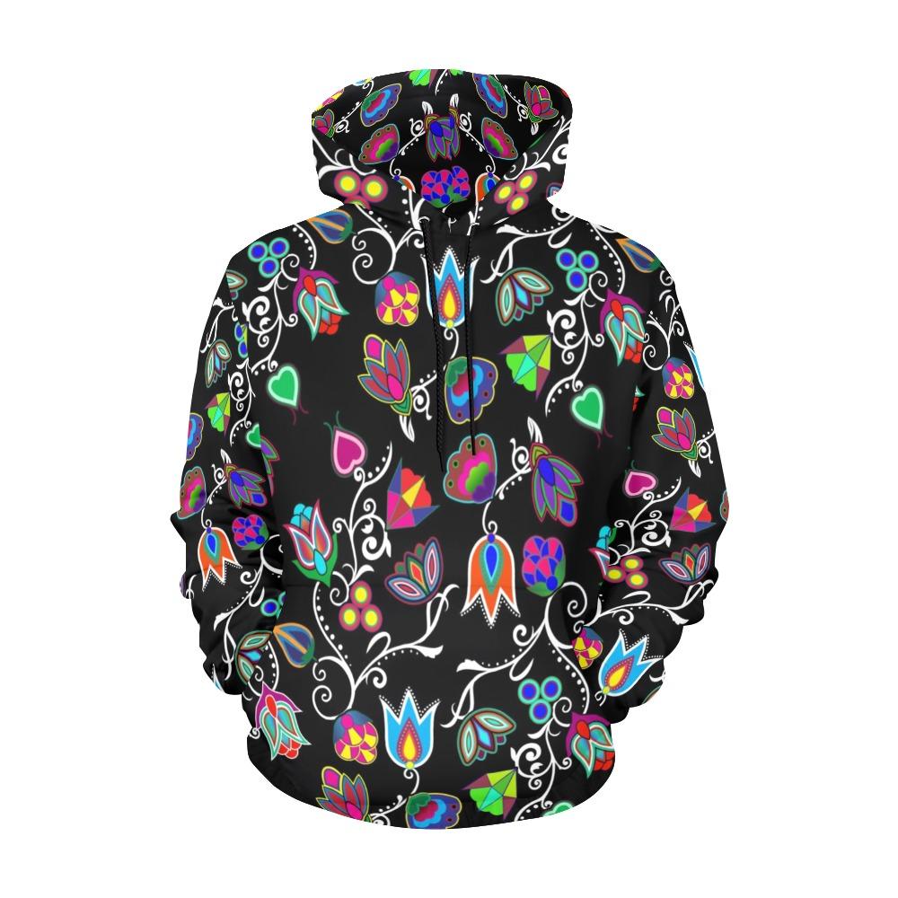 Indigenous Paisley Black Hoodie for Men by 49 Dzine