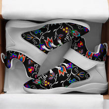 Load image into Gallery viewer, Indigenous Paisley Black Ipottaa Basketball / Sport High Top Shoes 49 Dzine 
